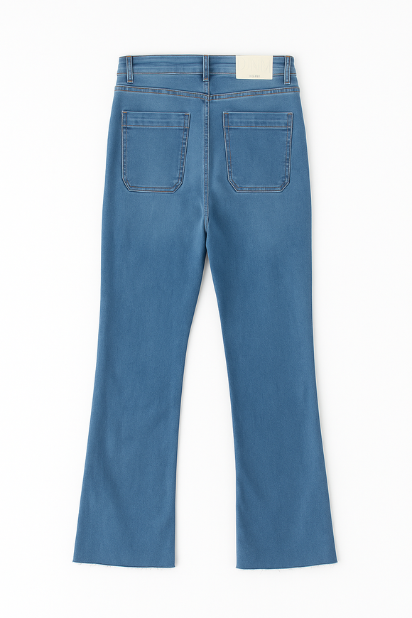 Light Blue Straight Jeans Blue