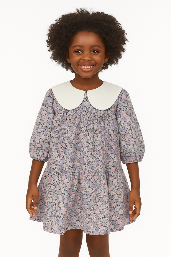 Aop Floral Peterpan Collar Dress Assorted