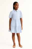 Blue White Stripes Dress Assorted-1