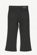 Black Wash Flared Hem Jeans With Front Pocket-3