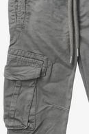Grey Cargo Pocket Ealsticated Waist Jogger Mid Grey-3
