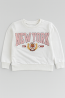 White Newyork Embroidery Casual Set White-2
