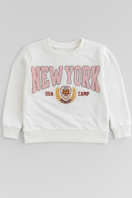 White Newyork Embroidery Casual Set White - 0