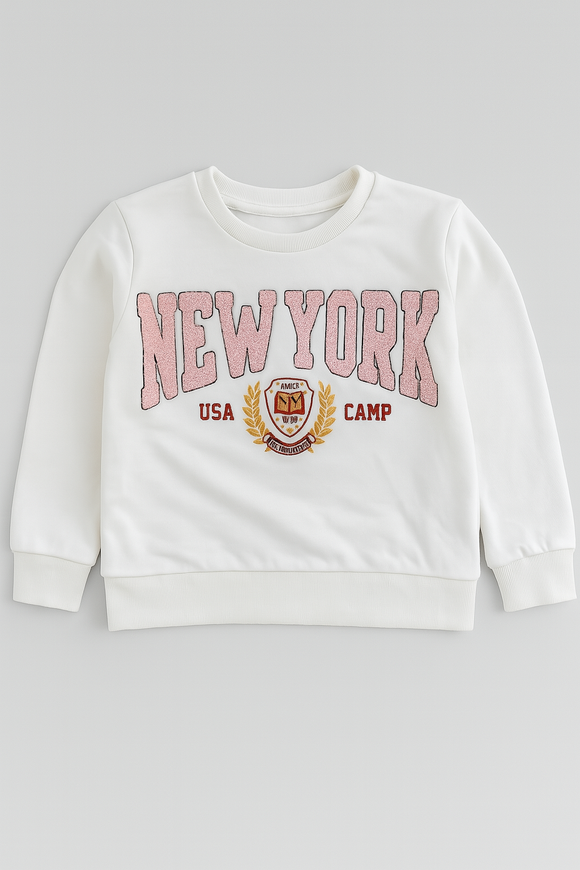 White Newyork Embroidery Casual Set White