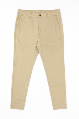 Beige Slim Fit Chino Trousers Beige - 0