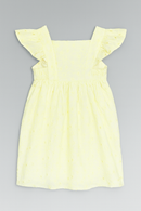 Yellow Schiffli Dress-3