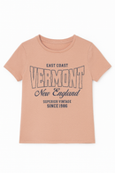 Pink Vermont Printed T Shirt Pale-2