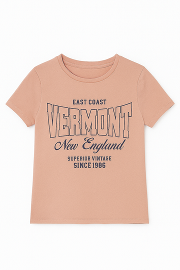 Pink Vermont Printed T Shirt Pale - 0