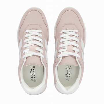 Pale Pink Hiker Sneaker With Overlay Detail - 0