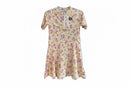 Yellow Floral Skater Dress With Shorts Sets Assorted-1