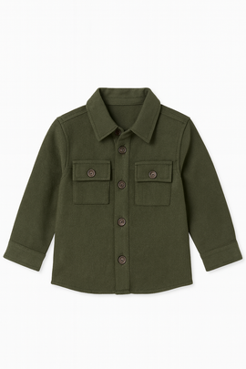 Boys Junior Olive Coordinate Shirt Green - 0