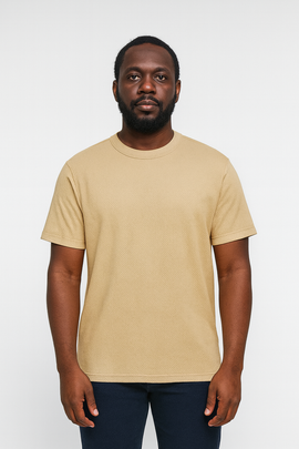 Beige Men T Shirt