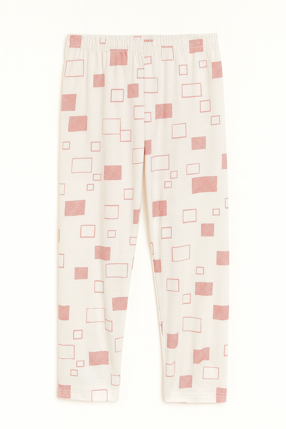 White Pink L S Pajama Sets Assorted