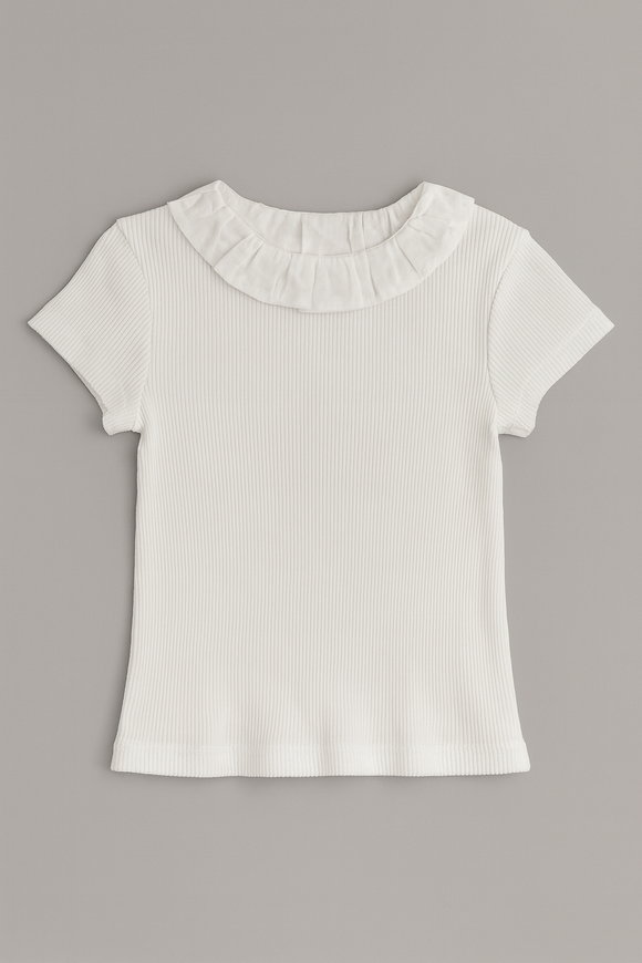 Light Pink Twill Dress With Knit Tshirt