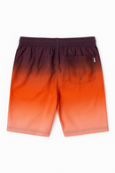 Red Gradient Printed Shorts Red-4