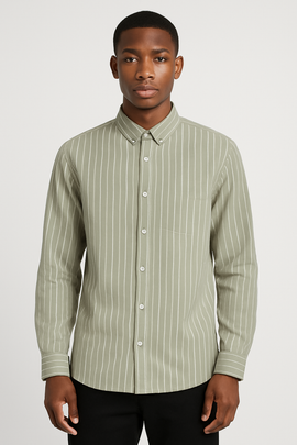 Green Men Casual Shirt