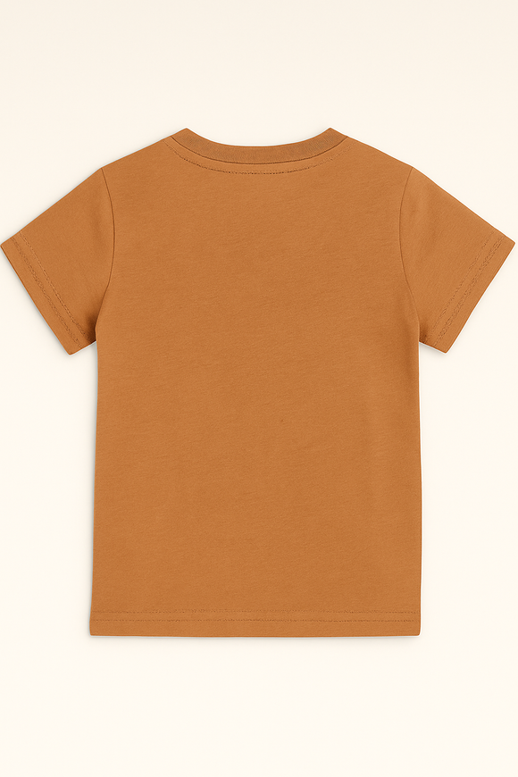 Brown Short Sleeve Henley Brown