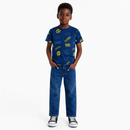 Navy Gsw Allover Print T Shirt-1