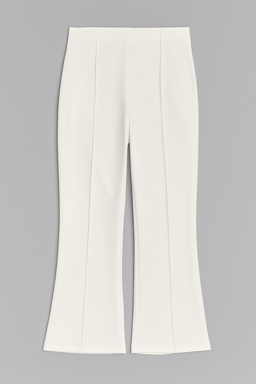 Single Pleat Wide Leg Trouser Ivory - 0