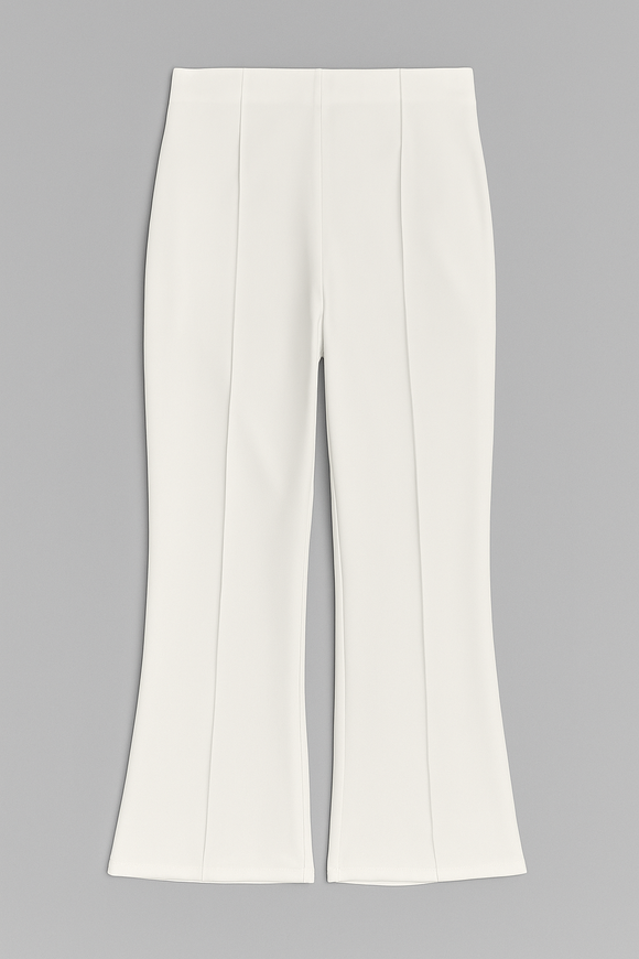 Single Pleat Wide Leg Trouser Ivory