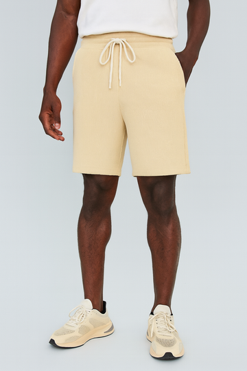 Beige Men Shorts