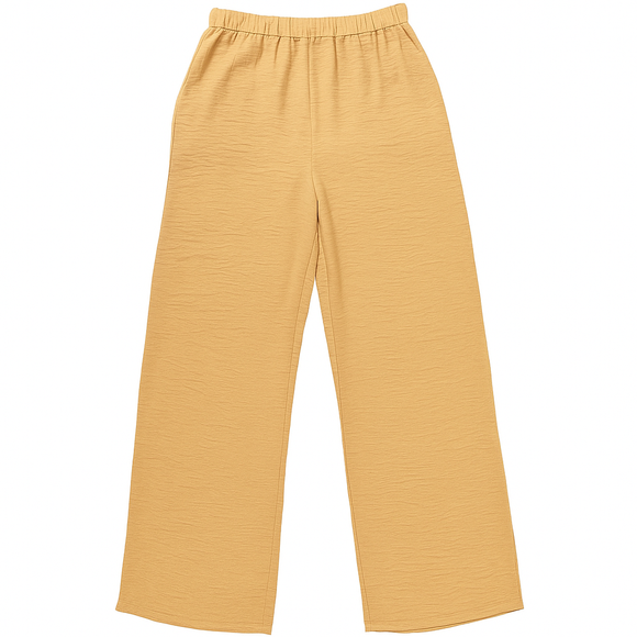 Mustered Wide Leg Elasticated Trousers