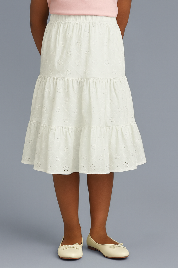 White Chiffly Skirts