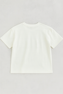 White Emboss Oversize T Shirts White-3