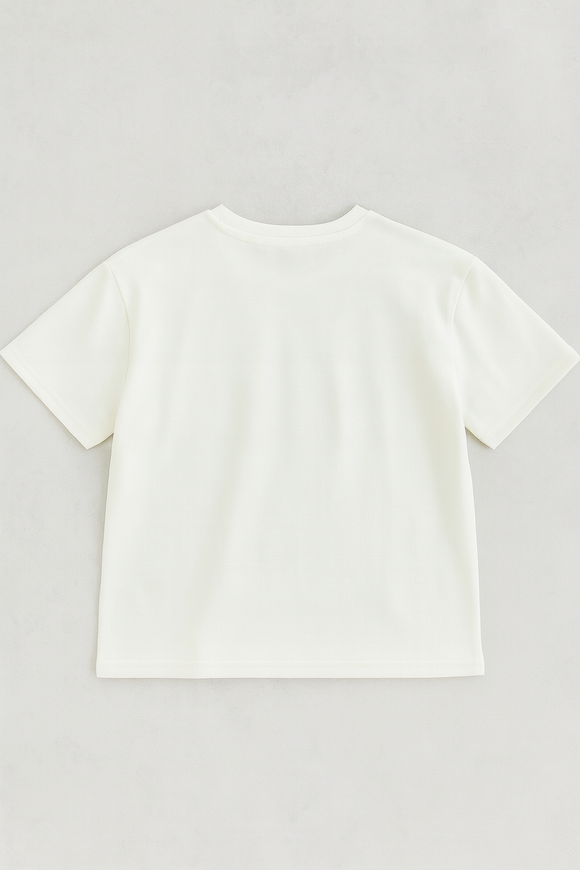 White Emboss Oversize T Shirts White