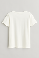 White Foil Printed T Shirt White-3