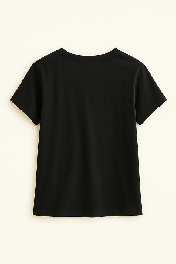Black Claude Monet Printed T Shirt Black