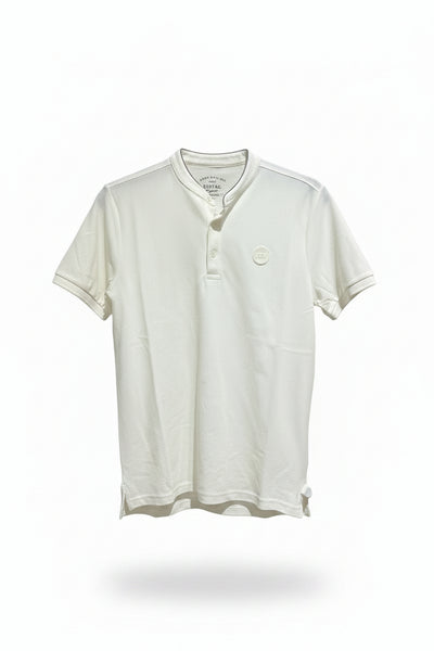 Ivory Standup Collar Polo Shirt Ivory