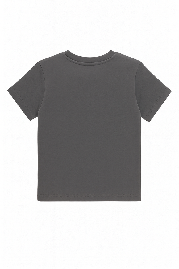 Boys Junior Dk Grey T Shirt With Bag