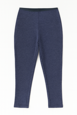 Navy Contrast Tape With Side Bottom Slit - 0