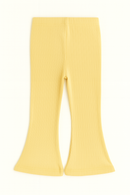 Mustard Rhinestone Embellished Rib Leggings Yellow-3