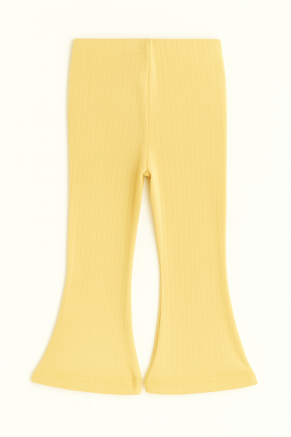 Mustard Rhinestone Embellished Rib Leggings Yellow