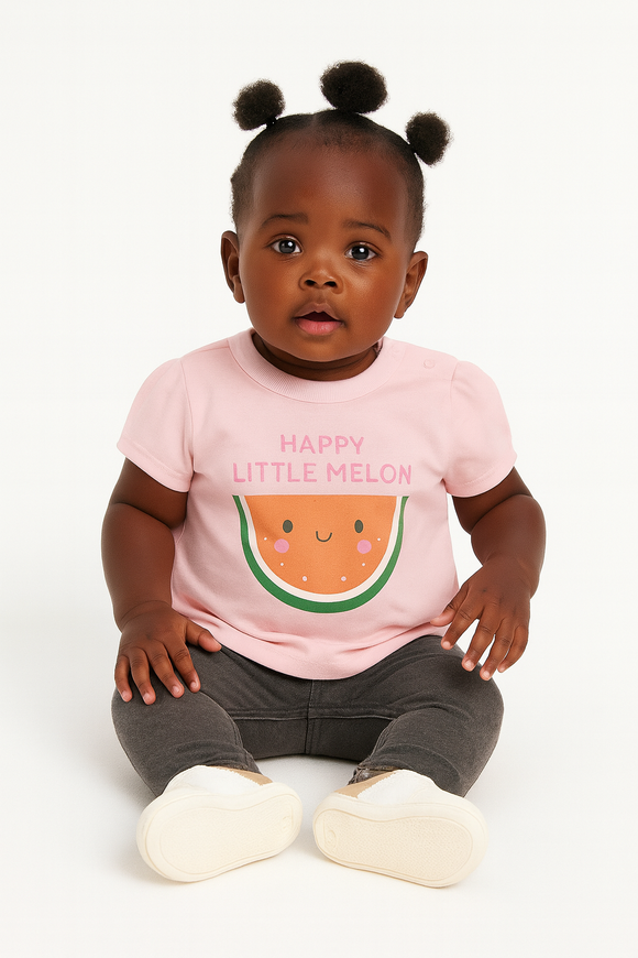 Baby Pink Strawberry All Over Print T Shirt
