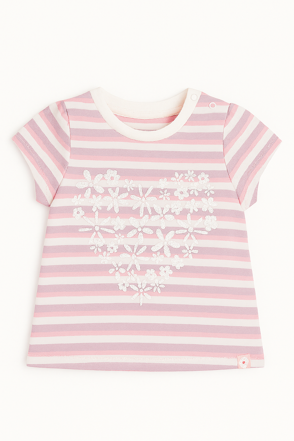 Lilac Stripes Short Sleeves Tee Assorted