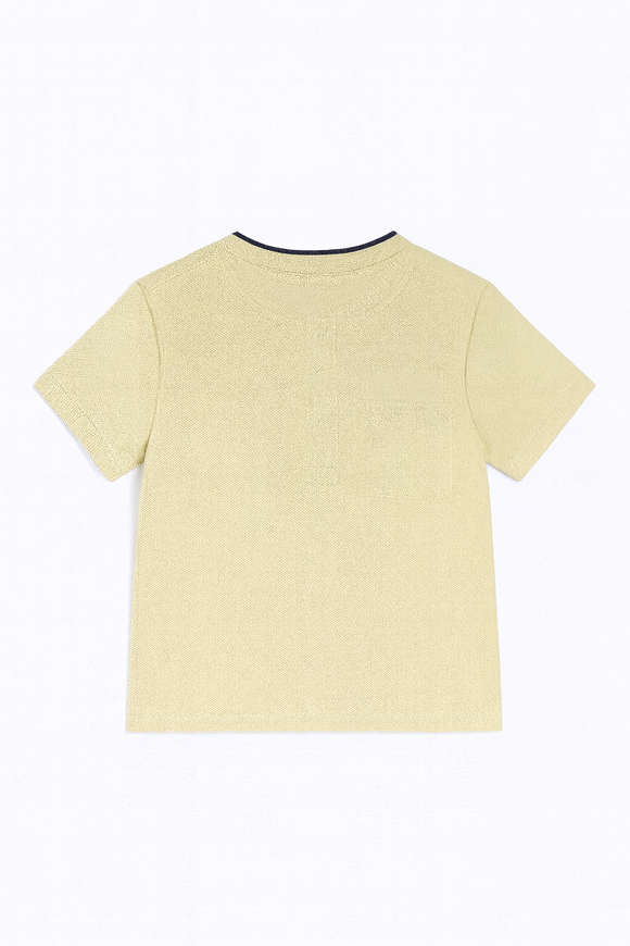 Beige Mandarin Pique Polo