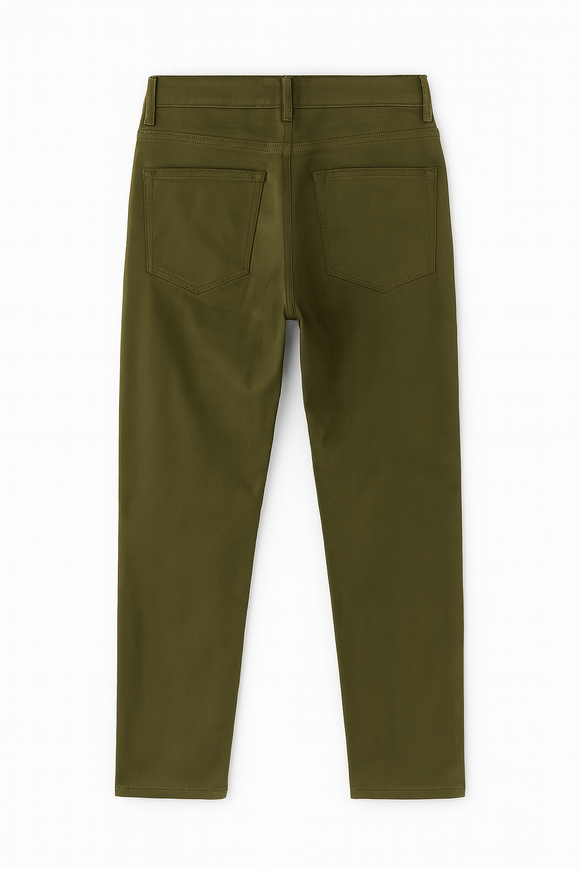 Olive Green 5 Pocket Slim Fit Trouser