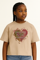 Beige Heart Oversize T Shirts Beige-1