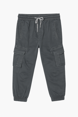 Grey Cargo Pocket Ealsticated Waist Jogger Mid Grey - 0