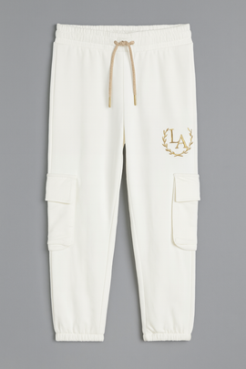 White Jogger With Cargo Pocket - 0