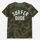 Olive Surfer Dude Allover Print Tee-2