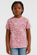 Pink Silver Print S S T Shirts Assorted-1