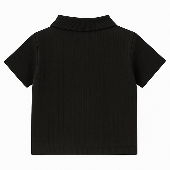 Black Jacquard Polo