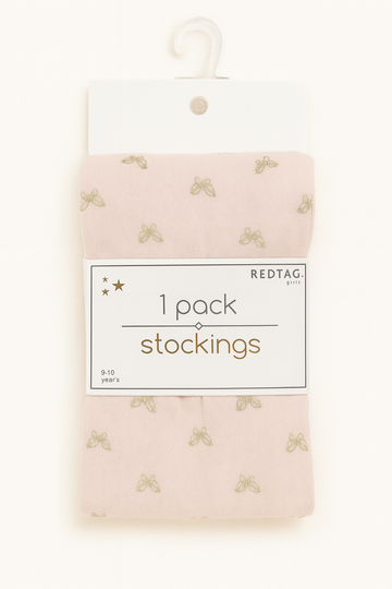 1 Pc Pk   Senior Girls One Design And One Color Tights  Pale Pink