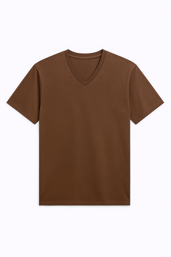 Basic Solid V Neck Tee Assorted