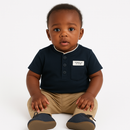 Black Mandarin Pique Polo-1