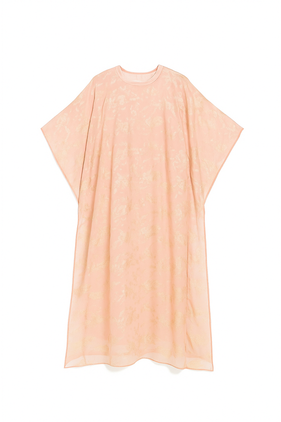 Peach Lurex Kaftan